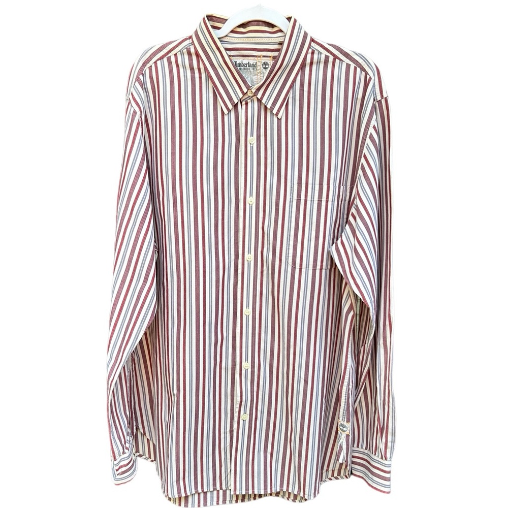 Timberland Stripped Long Sleeves Button Down Shirt Size XXL